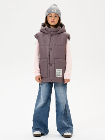 LF kids, жилет демисезонный с капюшоном, цвет розовый