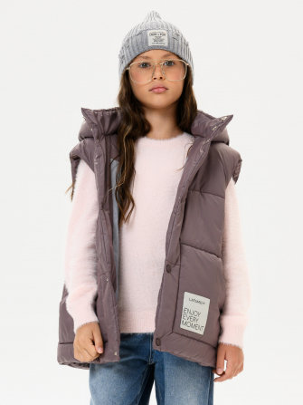 LF kids, жилет демисезонный с капюшоном, цвет розовый