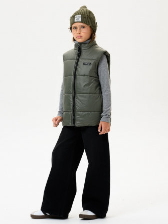  LF kids, жилет демисезонный, цвет Оливка-глянцевый