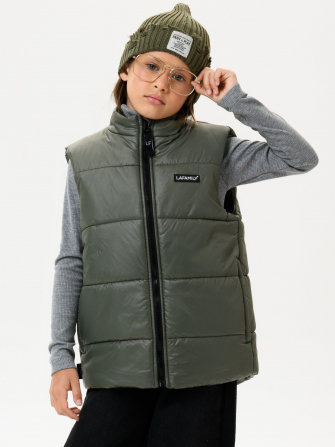  LF kids, жилет демисезонный, цвет Оливка-глянцевый
