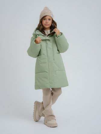 PogoKids, пальто зимнее для девочки (green), арт. 88255 !  НЕЗНАЧИТЕЛЬНЫЙ ДЕФЕКТ !