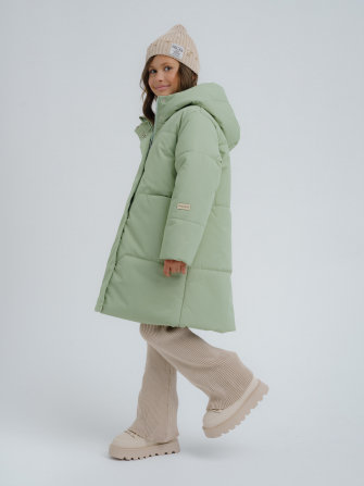 PogoKids, пальто зимнее для девочки (green), арт. 88255 !  НЕЗНАЧИТЕЛЬНЫЙ ДЕФЕКТ !