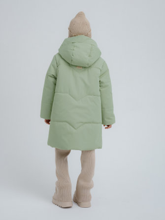PogoKids, пальто зимнее для девочки (green), арт. 88255 !  НЕЗНАЧИТЕЛЬНЫЙ ДЕФЕКТ !