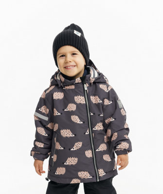 PogoKids, куртка демисезонная "Ежи"  (gray), арт. PG88262