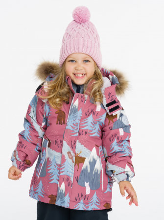 PogoKids, КУРТКА зимняя "Зимний Лес", арт LF88223 (цвет red)