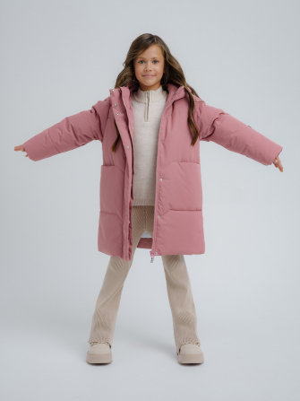 PogoKids, пальто зимнее для девочки (rose), арт. 88255 