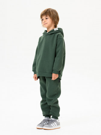LF kids, костюм с начесом "Over Komfort" ( цвет зеленый). Арт.  д10 ДЕФЕКТ
