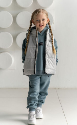 LF kids, жилет демисезонный, цвет светло-серый