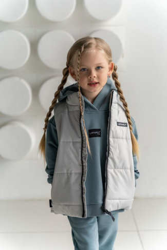 LF kids, жилет демисезонный, цвет светло-серый