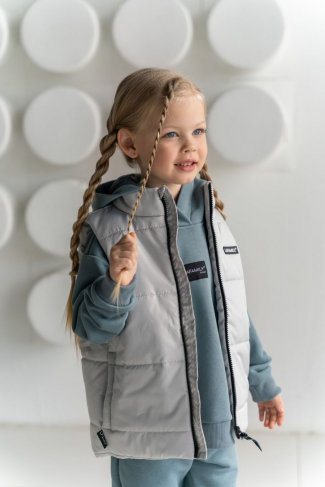 LF kids, жилет демисезонный, цвет светло-серый