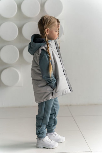 LF kids, жилет демисезонный, цвет светло-серый