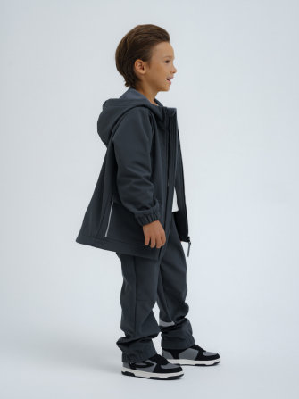 LFkids,  КУРТКА софтшелл непромокаемая цвет графит