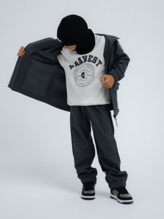 LFkids,  КУРТКА софтшелл непромокаемая цвет графит