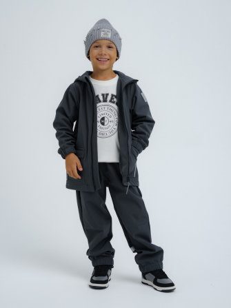 LFkids,  КУРТКА софтшелл непромокаемая цвет графит