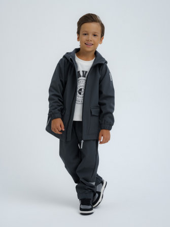 LFkids,  КУРТКА софтшелл непромокаемая цвет графит