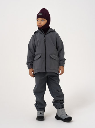 LFkids,  КУРТКА софтшелл непромокаемая цвет графит