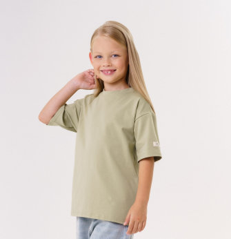 Комплект футболок от LF Kids, персик+красный+фисташка
