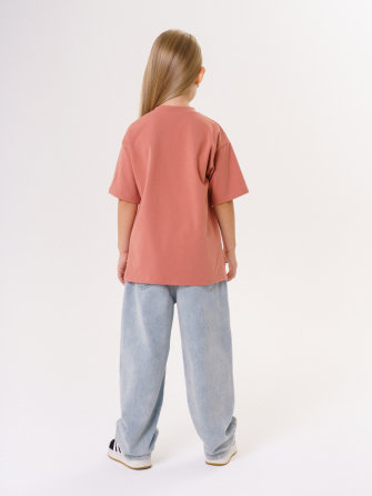 Комплект футболок от LF Kids, персик+красный+фисташка