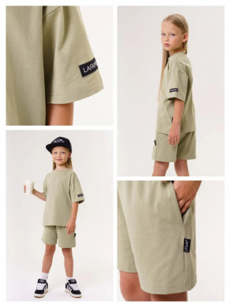 LF kids, костюм летний (цвет оливка)