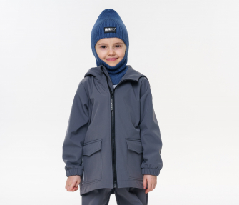 LFkids,  КУРТКА софтшелл непромокаемая цвет серый