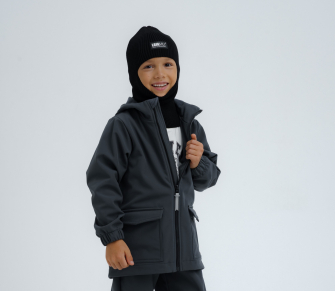 LFkids,  КУРТКА софтшелл непромокаемая цвет графит