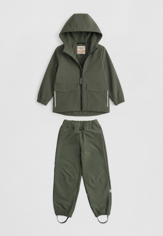 LFkids,  костюм софтшелл непромокаемый цвет оливковый