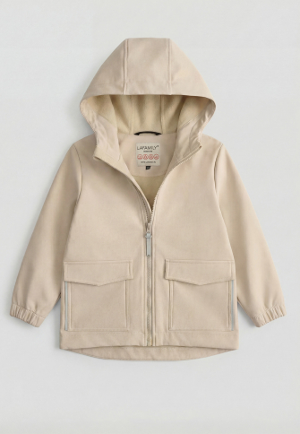 LFkids,  костюм софтшелл непромокаемый цвет молочный + оливковый