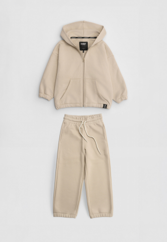 LF kids, костюм “Зип” спортивный на молнии с капюшоном (цвет бежевый)
