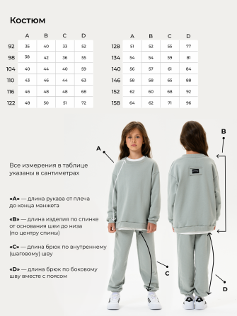 LF kids, костюм облегченный  "Sweatshirt" ( цвет василёк).  Арт.  LF 888005