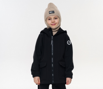 LFkids,  КУРТКА софтшелл непромокаемая цвет черный