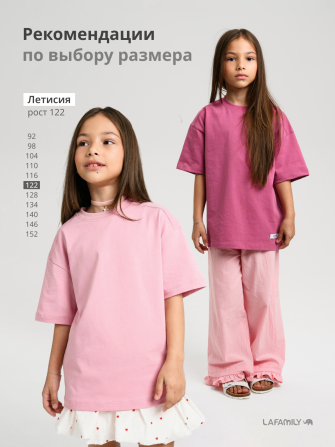 Комплект футболок от LF Kids, цвет винный+пудровый