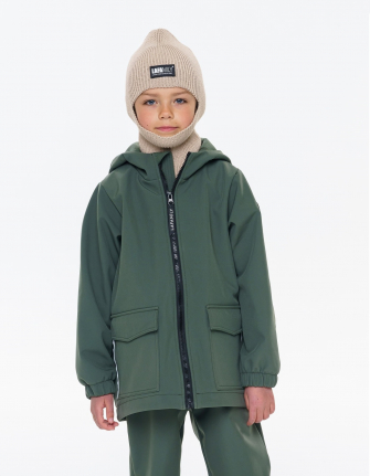  LFkids,  КУРТКА софтшелл непромокаемая цвет зеленый