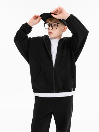 LF kids, толстовка на замке (цвет черный).  Арт.  ЗИП-01
