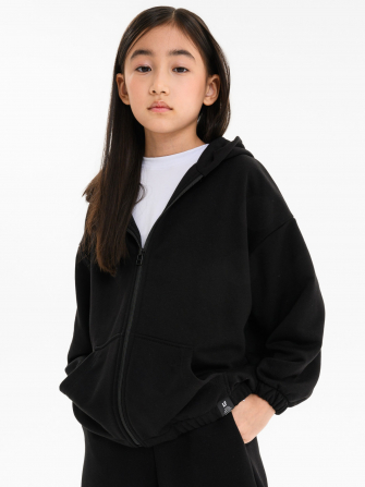 LF kids, толстовка на замке (цвет черный).  Арт.  ЗИП-01
