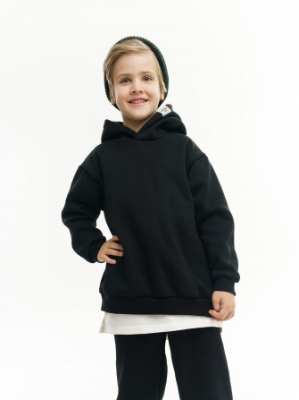  LF kids, худи с начесом (цвет черный)