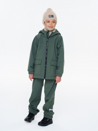 LFkids,  БРЮКИ софтшелл непромокаемые цвет зеленый